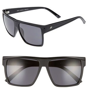 LeSpecs Dirty Magic 56mm Rectangle Sunglasses